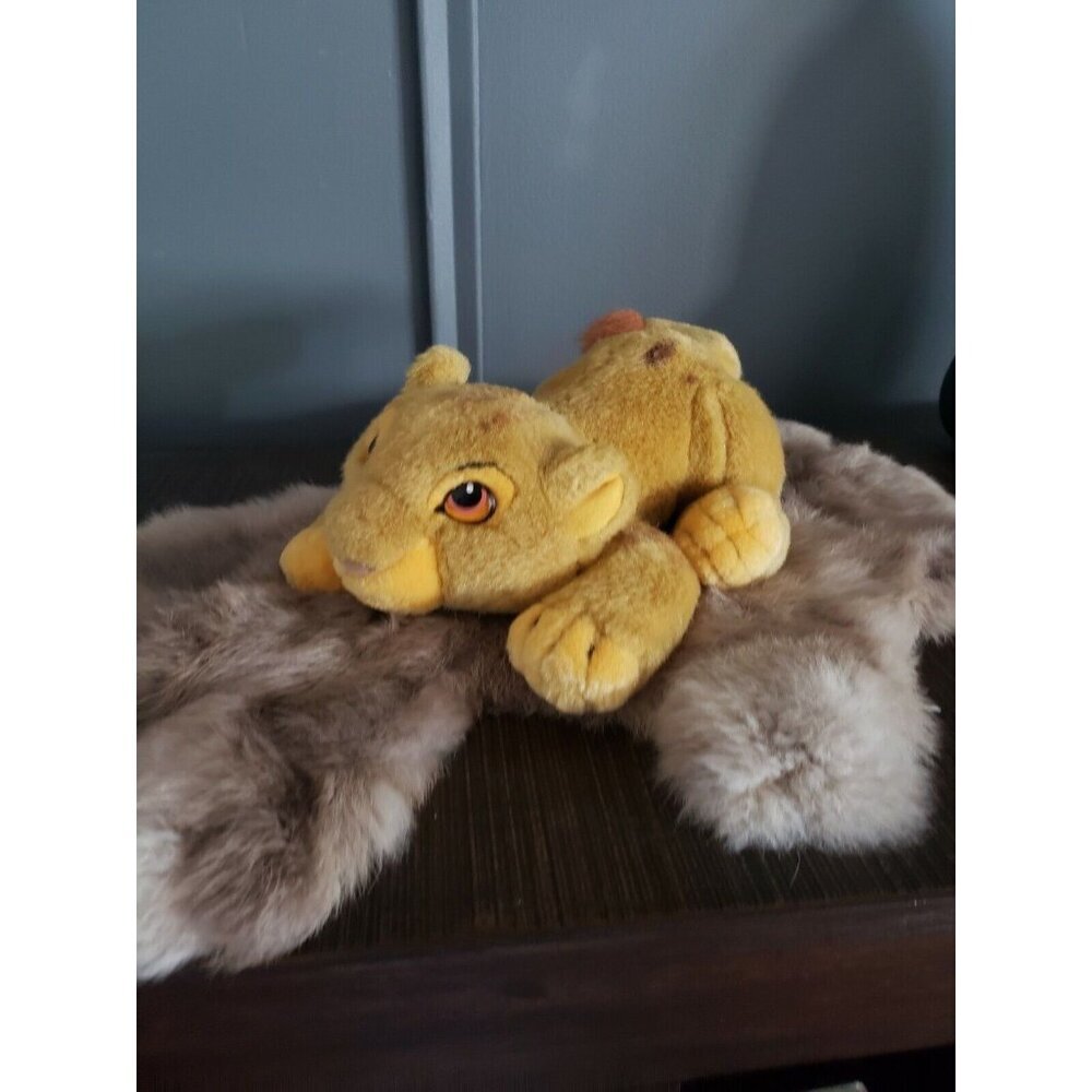 Disney Store Plush Crouching Simba Cub The Lion King Stuffed Toy Animal